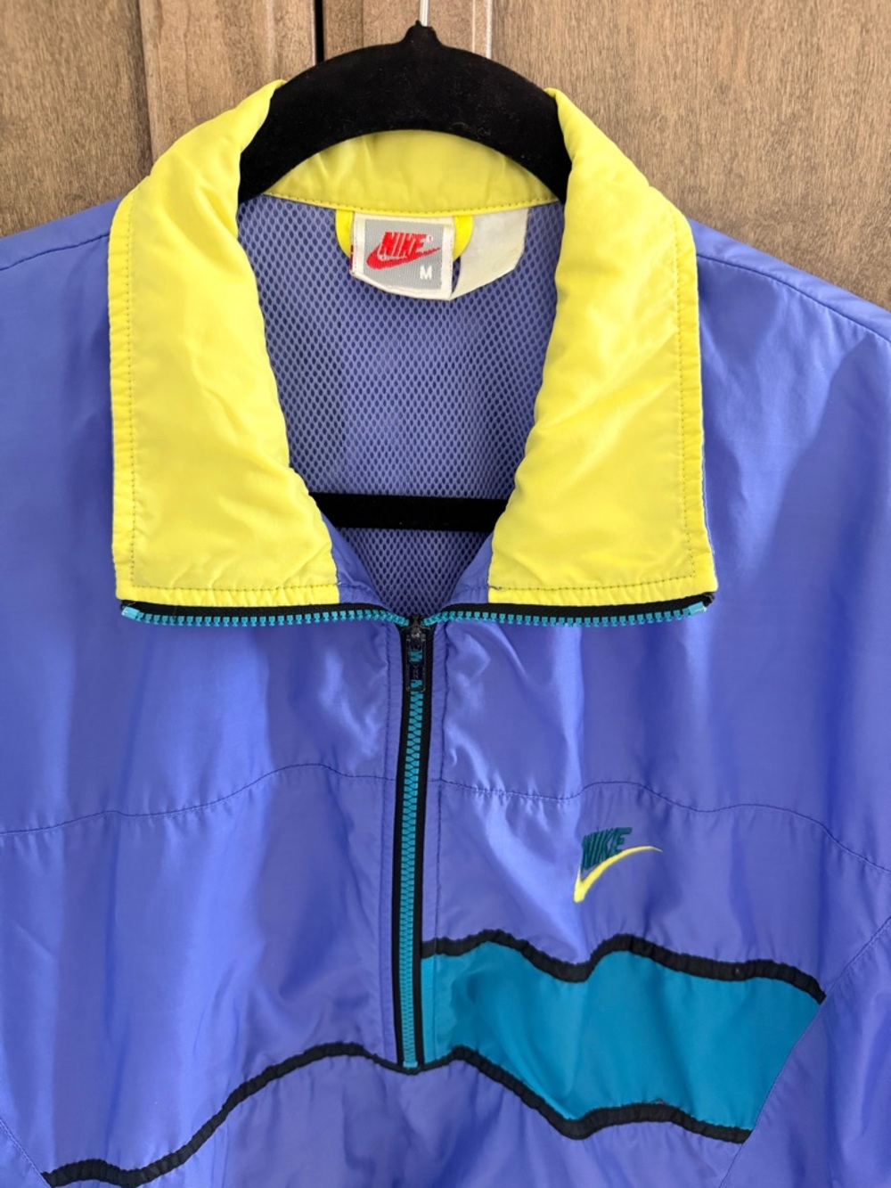 Vintage 90s Colorblock Windbreaker Nike Retro Streetwear.